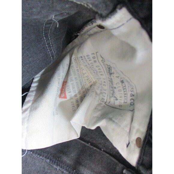 Levi's 550 Jeans Mens 31x32 Black Relaxed Fit Tapered Straight USA Distressed - Picture 9 of 12